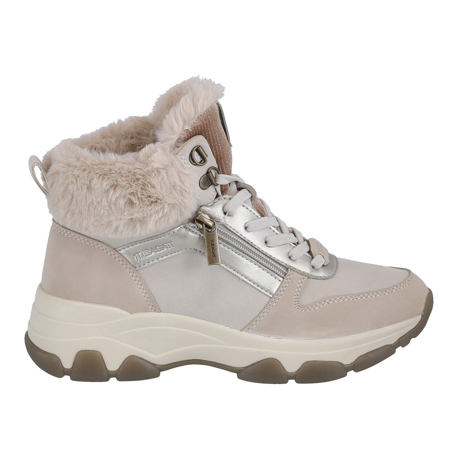 BAGATT D31-ANX51-5555 (gefüttert) beige/metallic Damen Winterstiefel günstig online kaufen