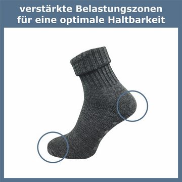 GAWILO ABS-Socken für Damen aus Wolle für extra warme Füße, Stoppersocken (2 Paar) Rutschfeste Hausschuhsocken, Weiche & kuschlige Socken mit Noppen