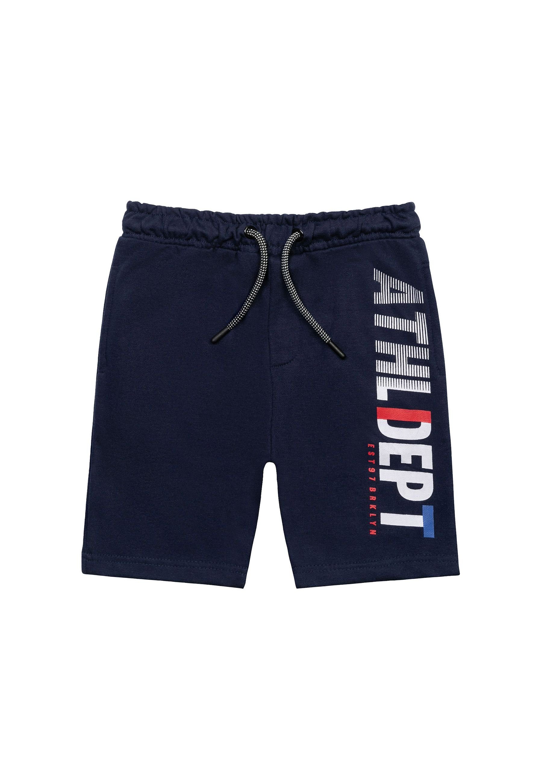 MINOTI Sweatshorts Shorts mit Aufschrift (1y-14y) Dunkelblau