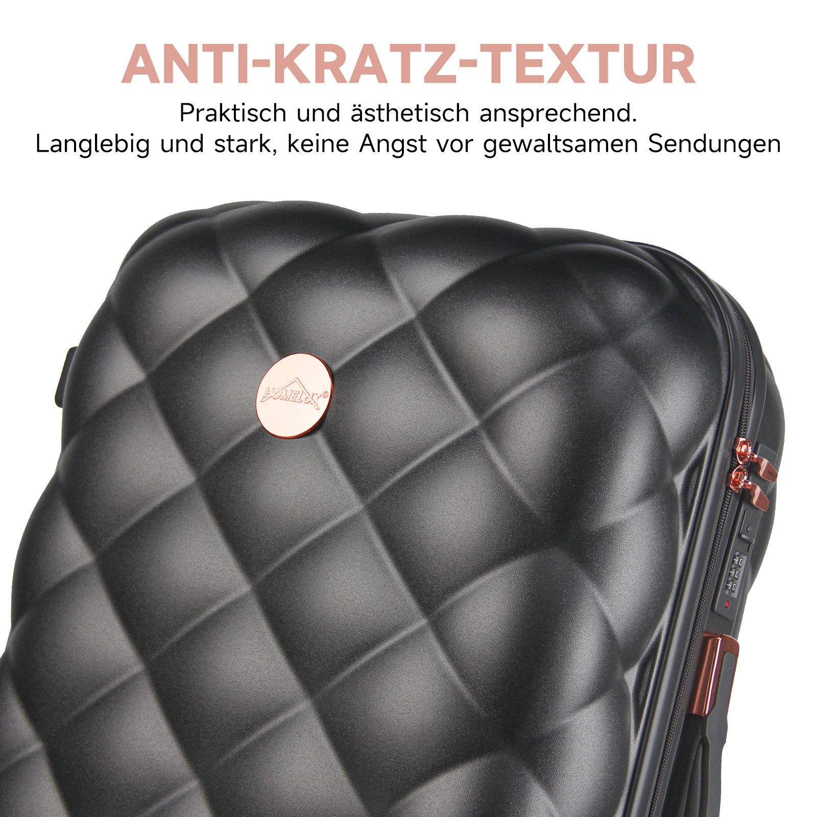 HOMELUX Kofferset Kofferset Reisekoffer 3er Set Hartschalen Koffer Trolley Set, (set, 3), Rollkoffer Trolley Hartschalen koffer Set - M-L-XL