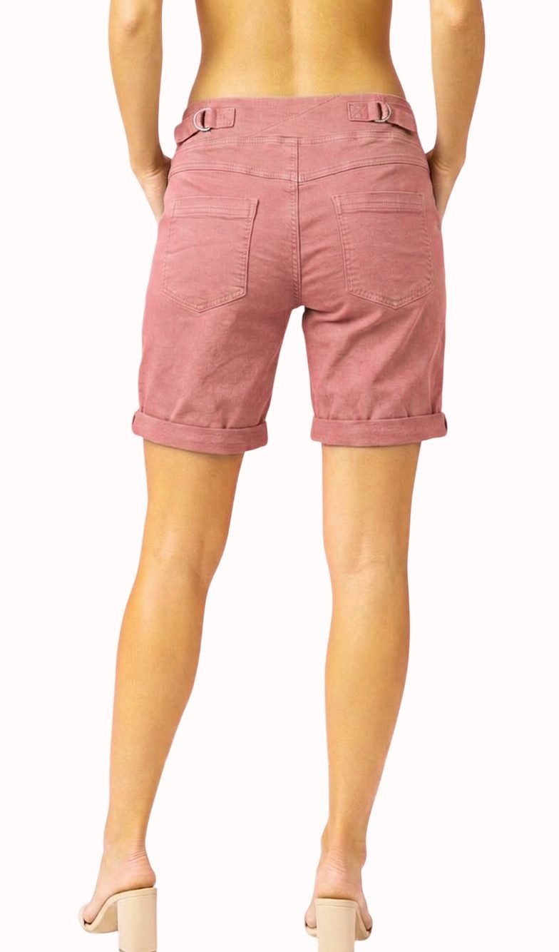 MELLY & CO Bermudas Baumwoll-Damen-Shorts im 5-Pocket-Style mit Tunnelzug & Stretch-Anteil Elastikbund mit Tunnelzug