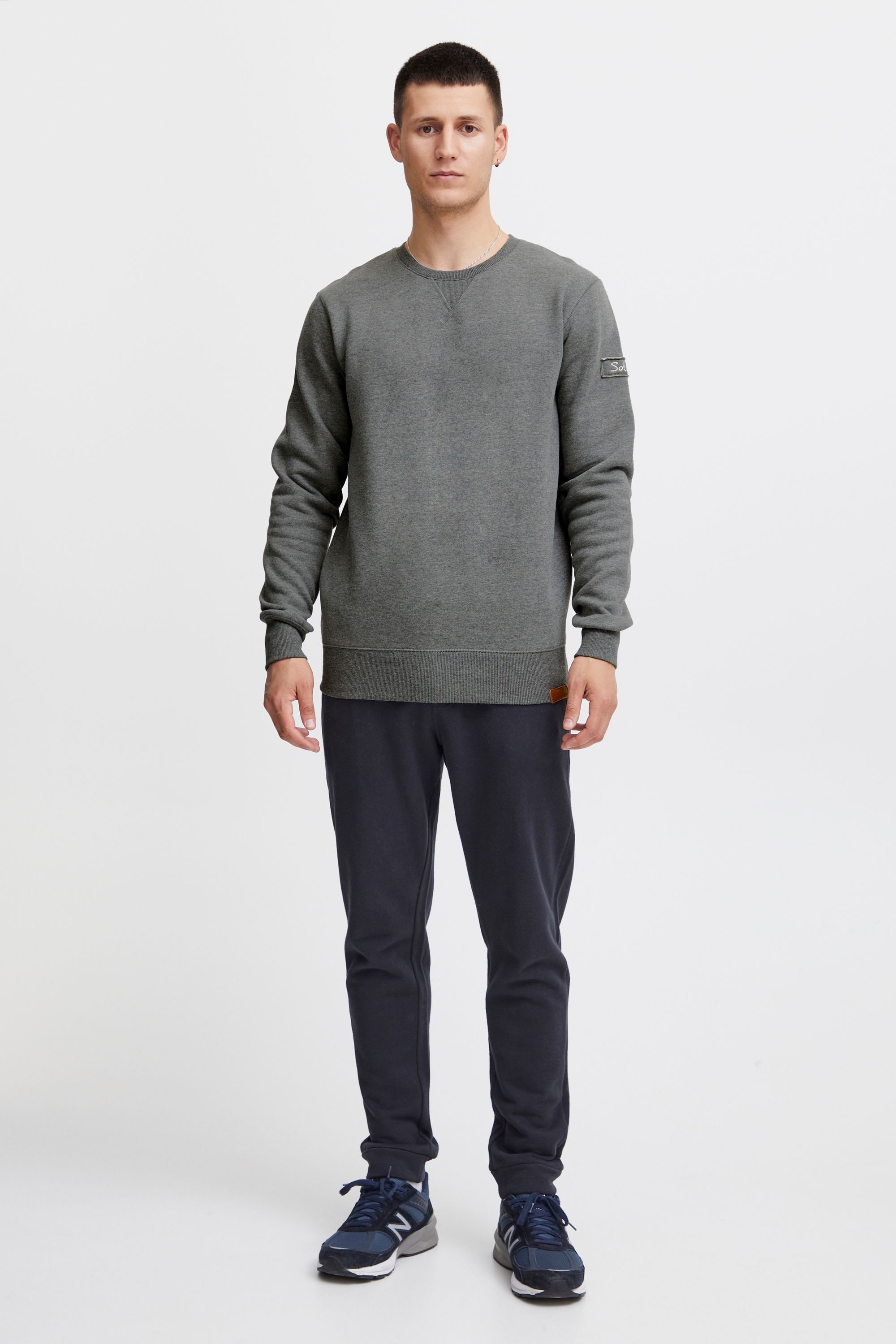 !Solid Sweatshirt SDTrip O-Neck Sweatpullover mit Fleece-Innenseite