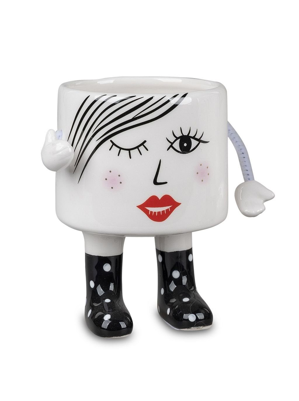 formano Dekovase Vase von Formano in schwarz weiß Trend Style ca. 23 cm