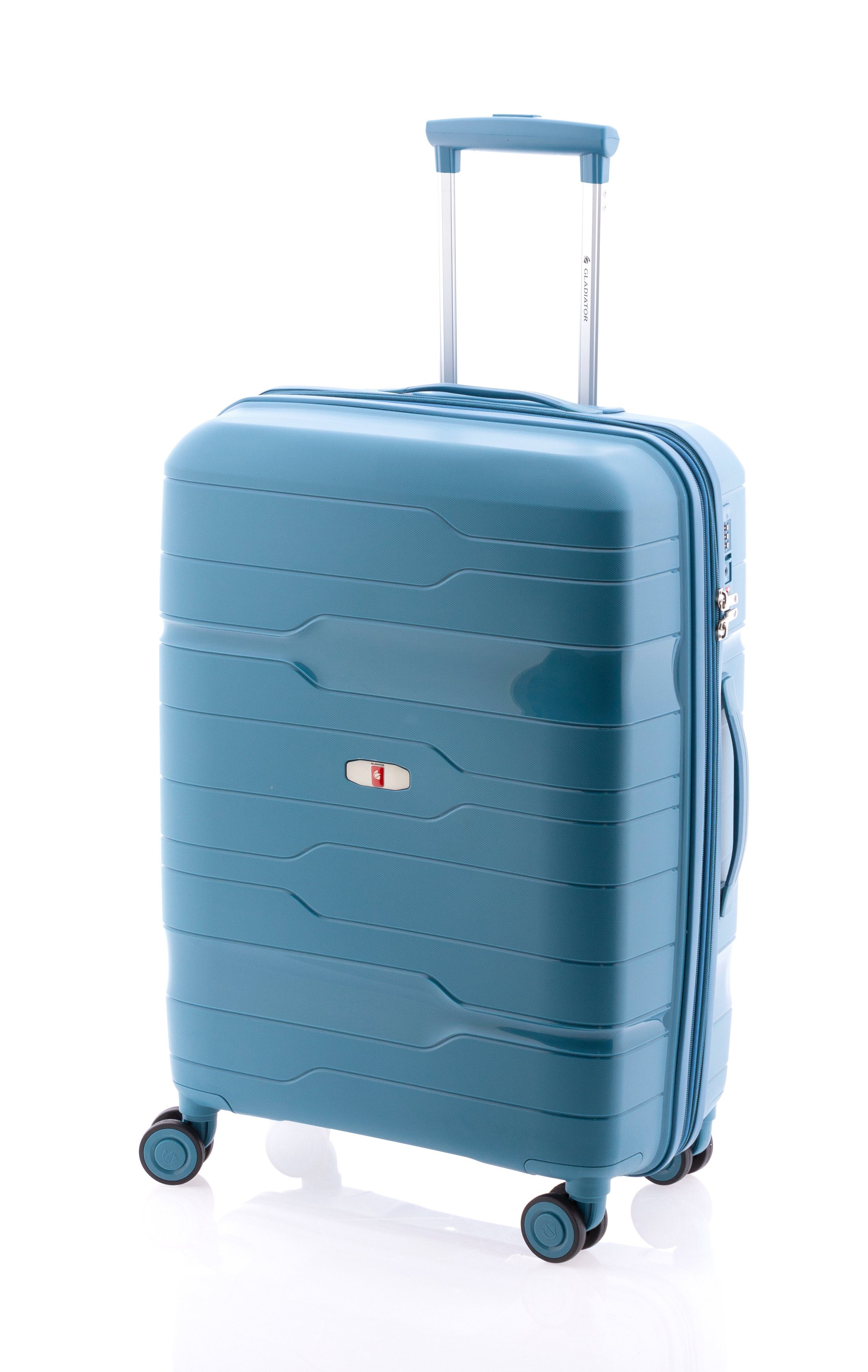 GLADIATOR Hartschalen-Trolley Koffer XL - 77 cm, 4 Rollen, TSA-Schloss, Dehnfalte, Polypropylen, div. Farben Hellblau