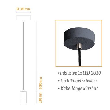 SSC-LUXon LED-Hängeleuchte PIA Haengeleuchte Beton anthrazit mit Smart WLAN RGB GU10 LED, RGB