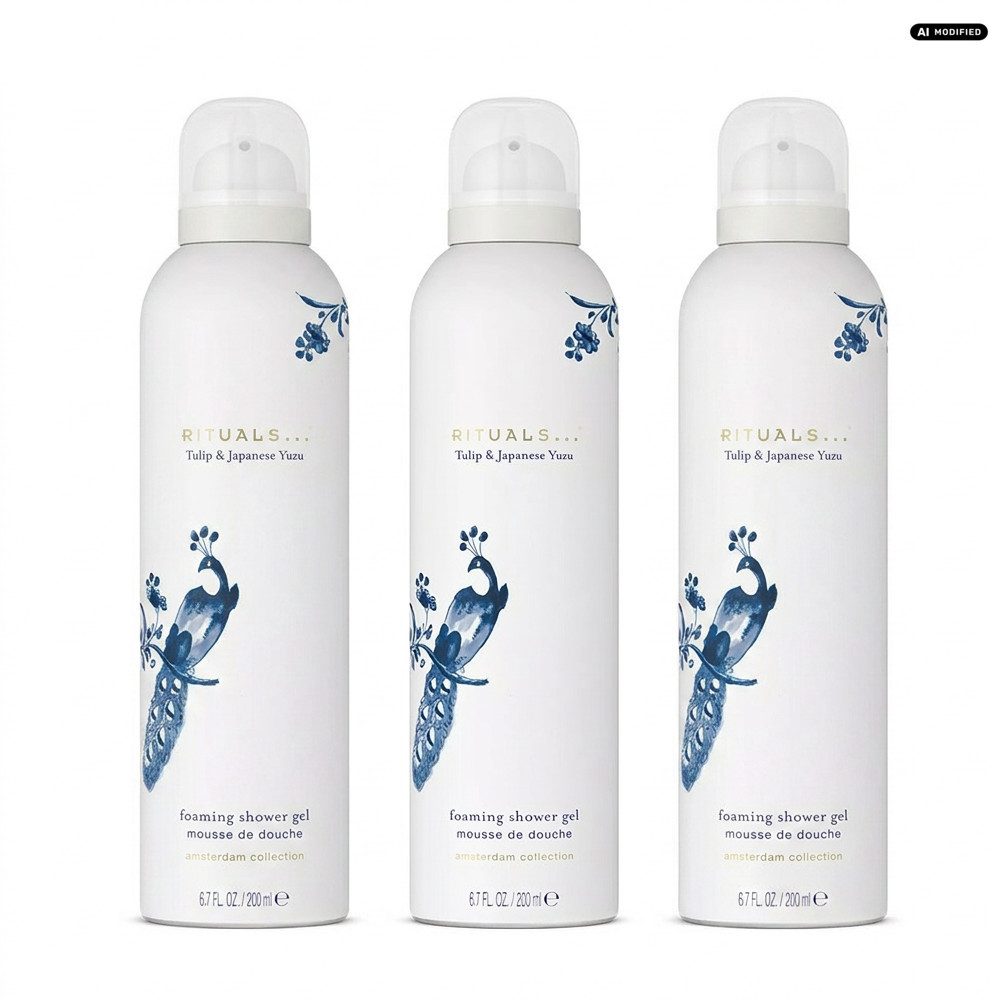 Rituals Duschgel Rituals Amsterdam Collection Foaming Shower Gel 3er Set, Praktisches Vorrats-Set mit drei Duschschäumen