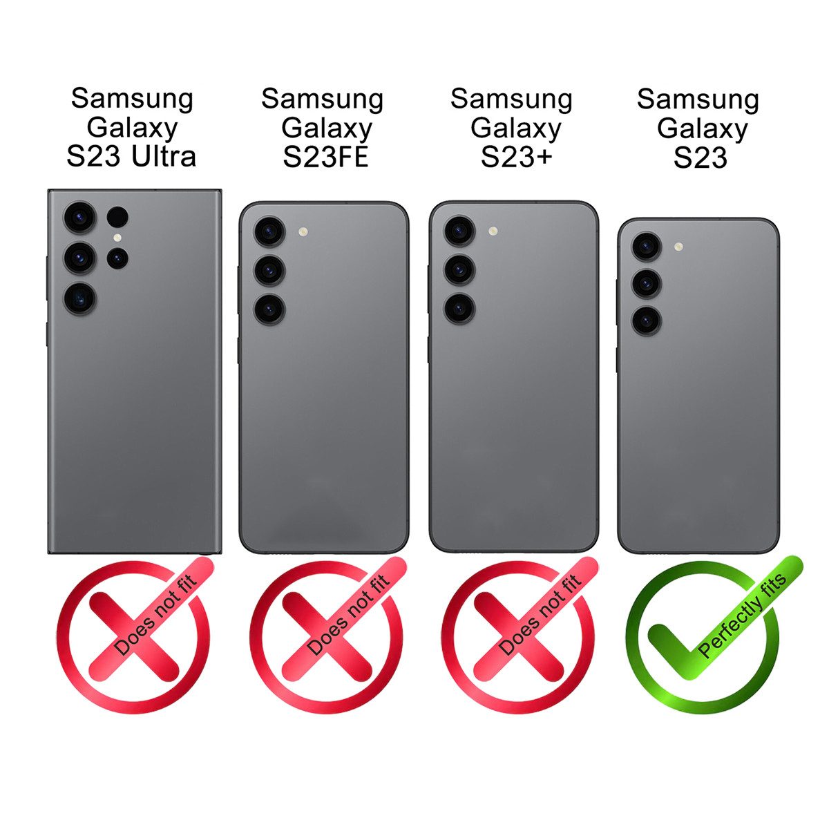 Burkley Handytasche 2-in-1 Leder Handytasche Samsung Galaxy S23 (1-tlg., Book Case Lederhülle mit Kartenfach und Magnetverschluss), herausnehmbare Innenhülle, Kartenfächer