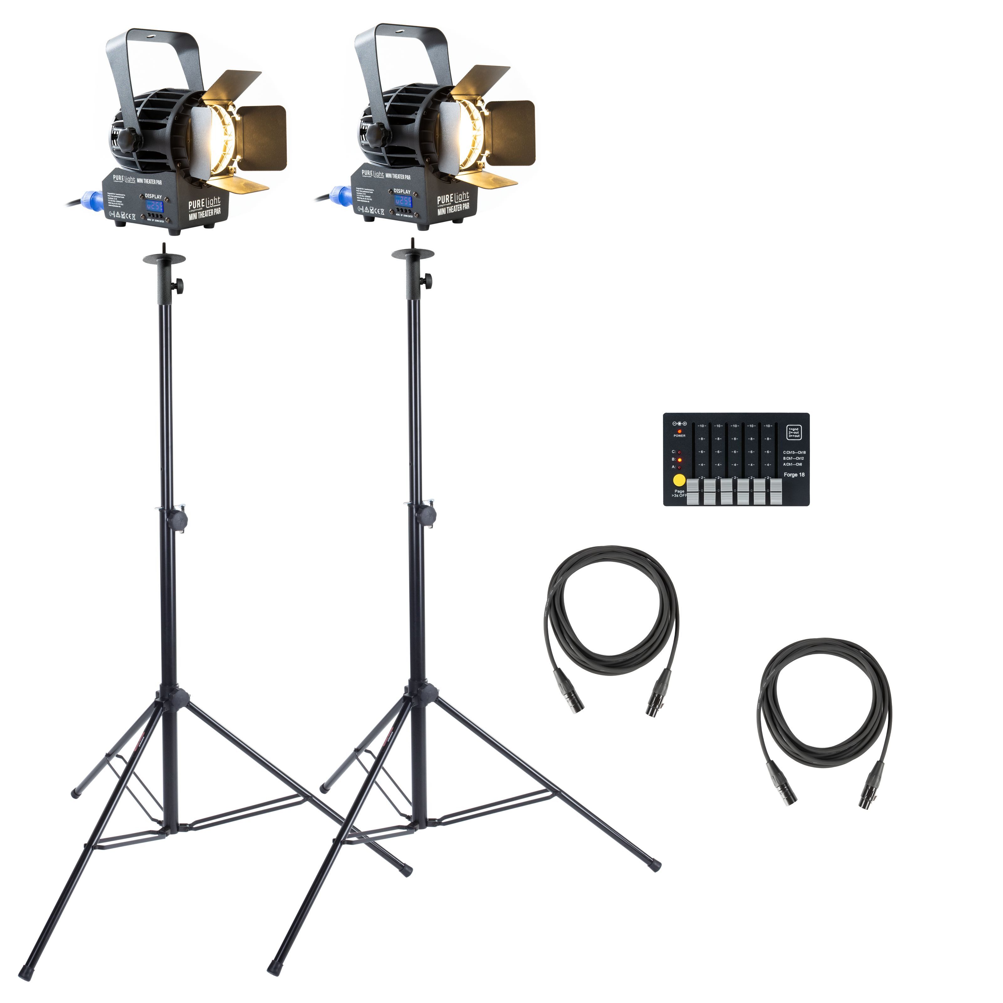 PURElight Discolicht, Stream Light 4 - Thea­ter­schein­werfer-Set