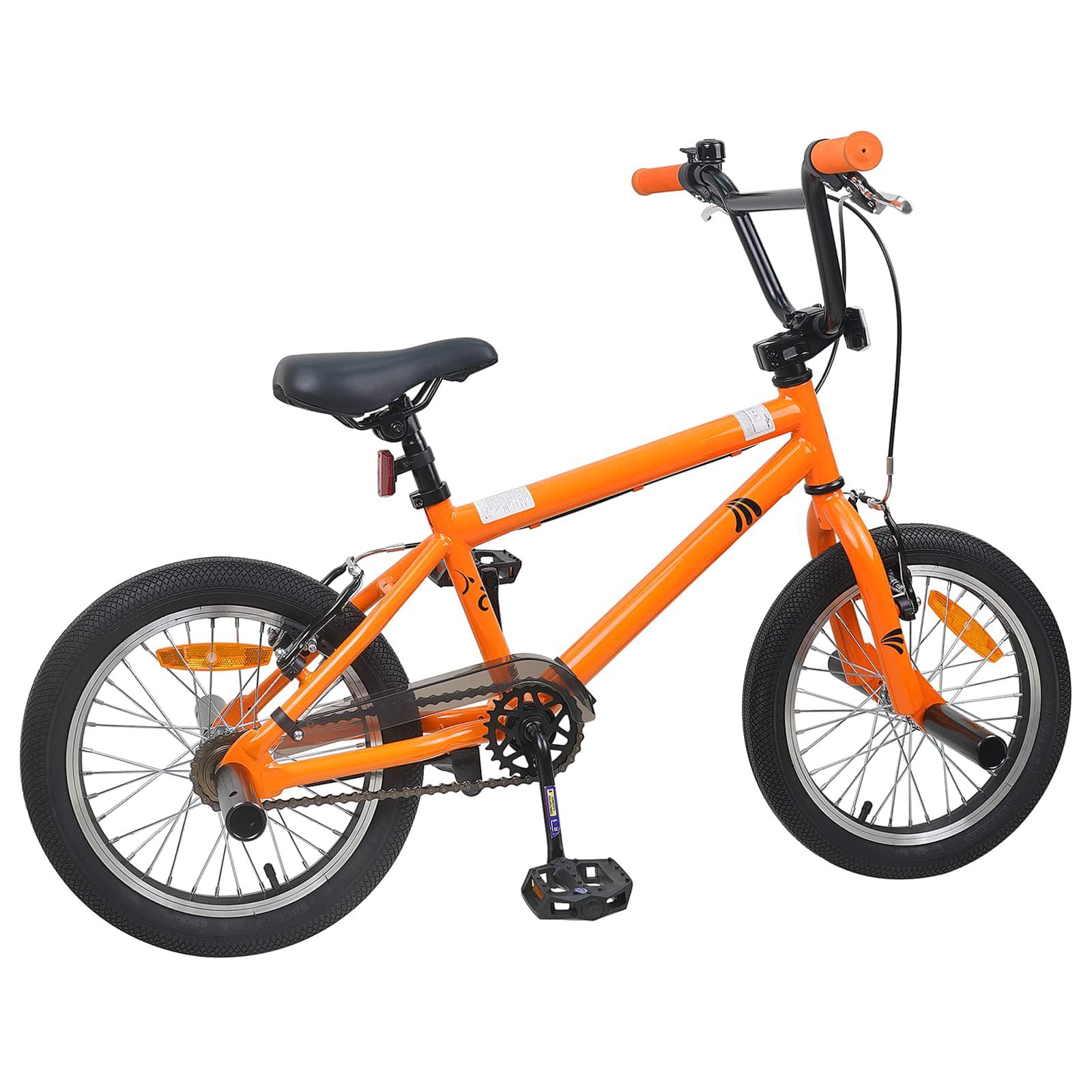 vidaXL Kinderfahrrad 139 x 67 x 91 x cm BMX Rad 20 Zoll für über 9 Jahre alt Orange