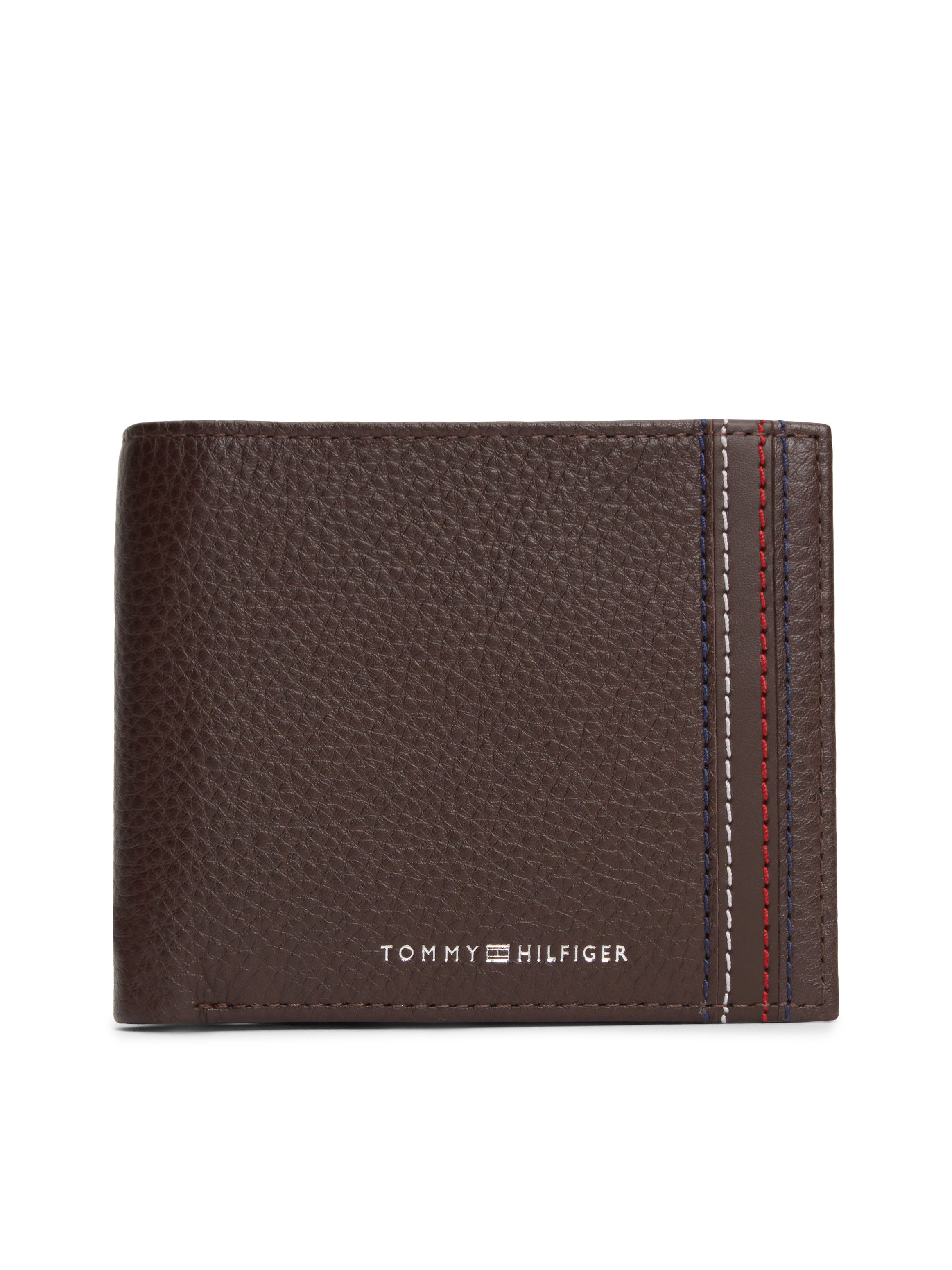 Tommy Hilfiger Geldbörse TH CENTRAL CC & COIN, Herren Geldbeutel, Portemonnaie mit Logoschriftzug und Kontrastnaht