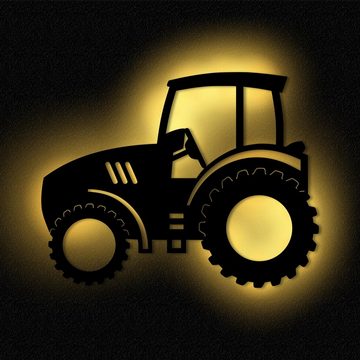 Namofactur LED Nachtlicht Traktor Nachtlicht Kinder Wandlampe Kinderzimmer I MDF Holz, LED fest integriert, Warmweiß