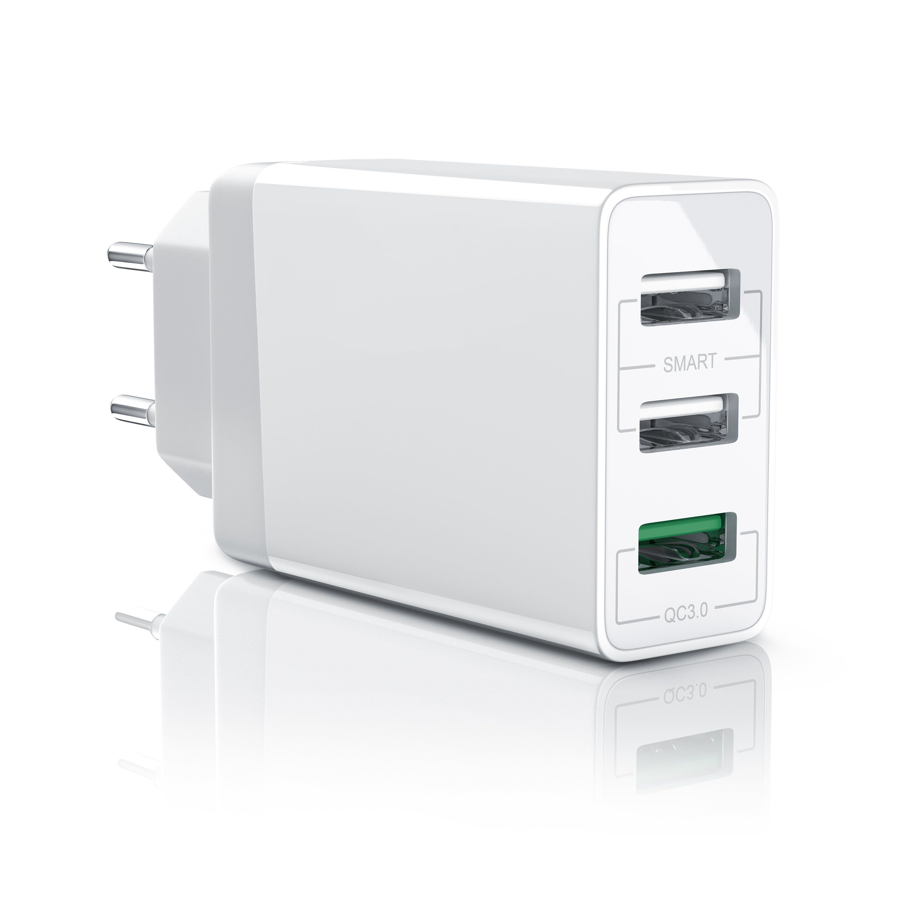 Aplic USB-Ladegerät (3000 mA, 3-Port Netzteil, Quick Charge 3.0, 2x USB Port + 1x QC 3.0 Port)