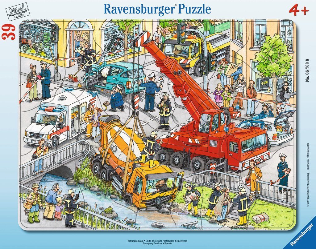 Ravensburger Puzzle 39 Teile Ravensburger Kinder Rahmen Puzzle Rettungseins günstig online kaufen
