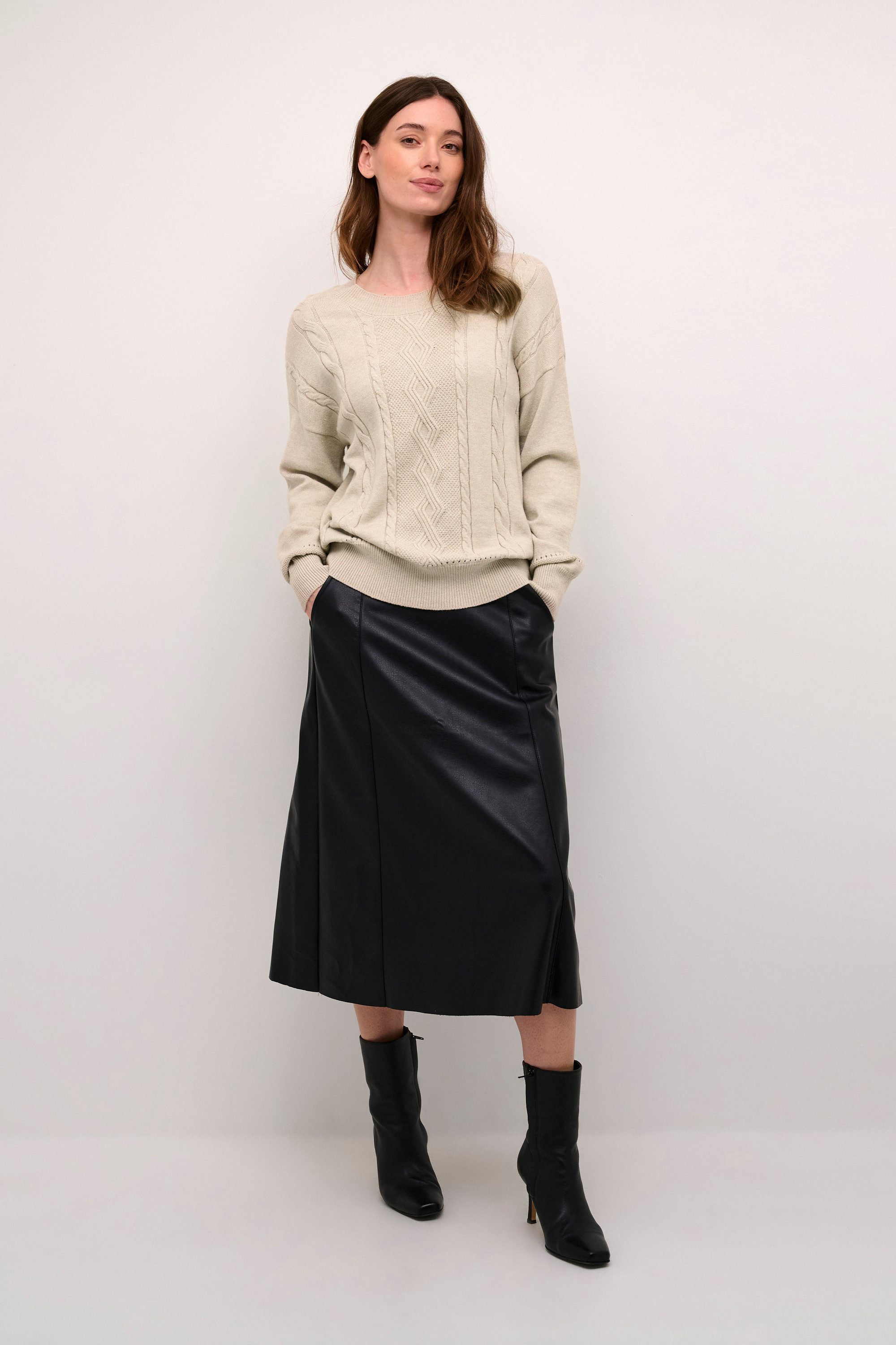 Cream Strickpullover Strickpullover CRDela