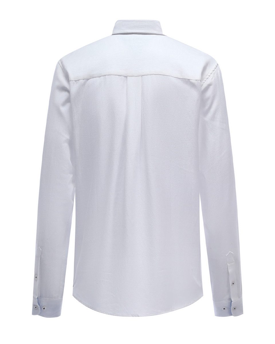 Allthemen Businesshemd mit Button-Down-Kragen Langarmhemd Slim Fit Hochzeit günstig online kaufen