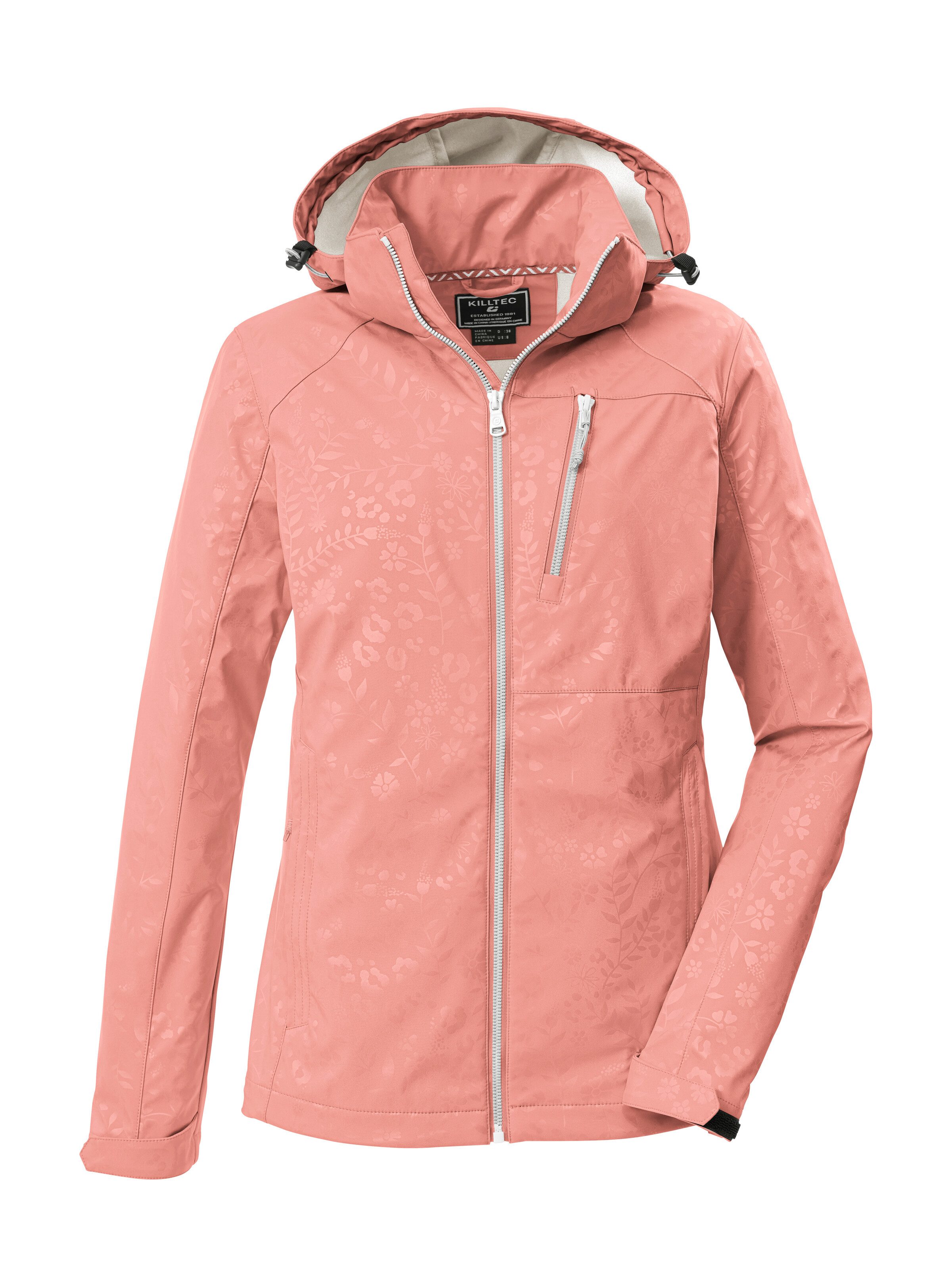 Killtec Softshelljacke KOS 13 WMN SFTSHLL JCKT FLORAL Wasserabweisende, winddichte Softshelljacke mit floralem Muster