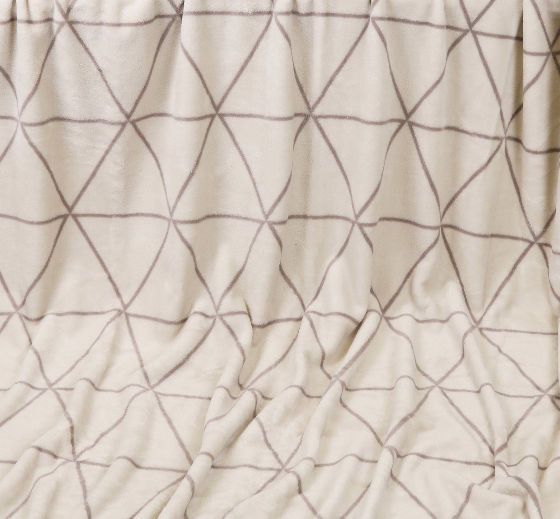 Wohndecke Kuscheldecke Tagesdecke XXL Picknickdecke Größe 150x200 cm Farbe Beige, Betz, Farbe DREI-ECK