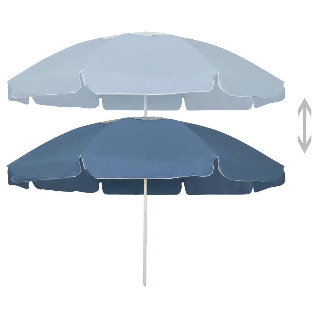 vidaXL Sonnensegel Strandschirm Blau 240 cm, günstig online kaufen