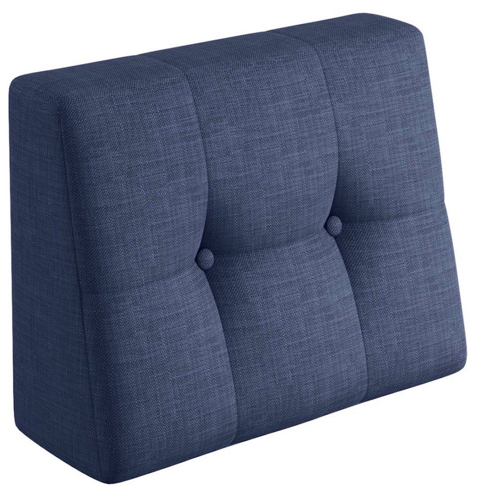 sunnypillow Rückenkissen Palettenkissen gesteppt Seitenkissen 60x40x20/10cm, Blau