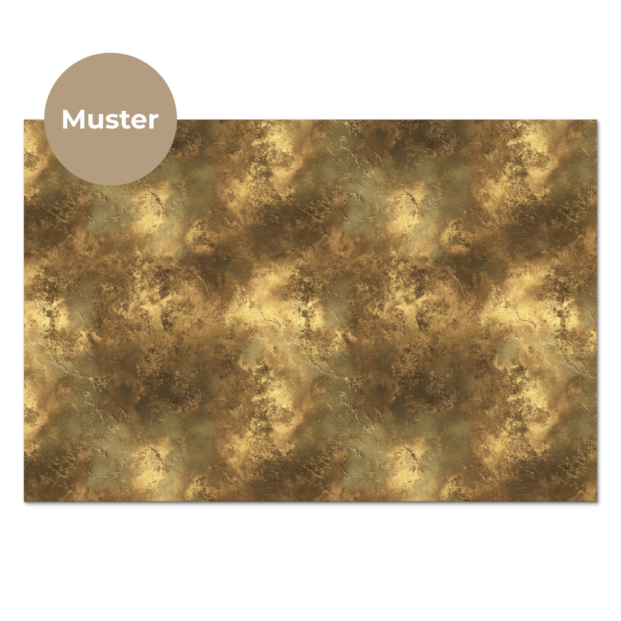 KitchenYeah Küchenrückwand Muster selbstklebend (keine Folie) Antik - Metallic-Look - Gold, (1-tlg), Spritzschutz, Küche, Rückwand, Küchenwand, Küchenfront, 30x20 cm