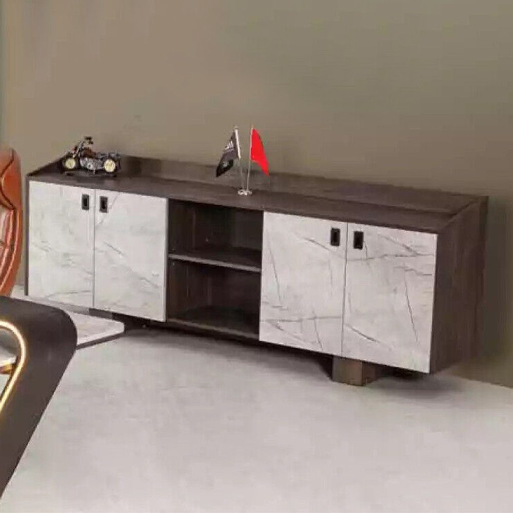 JVmoebel In Kanzlei, Büroeinrichtung Set Tisch Luxus 3tlg Schrank Europe Made Möbel Eckschreibtisch Komplettes
