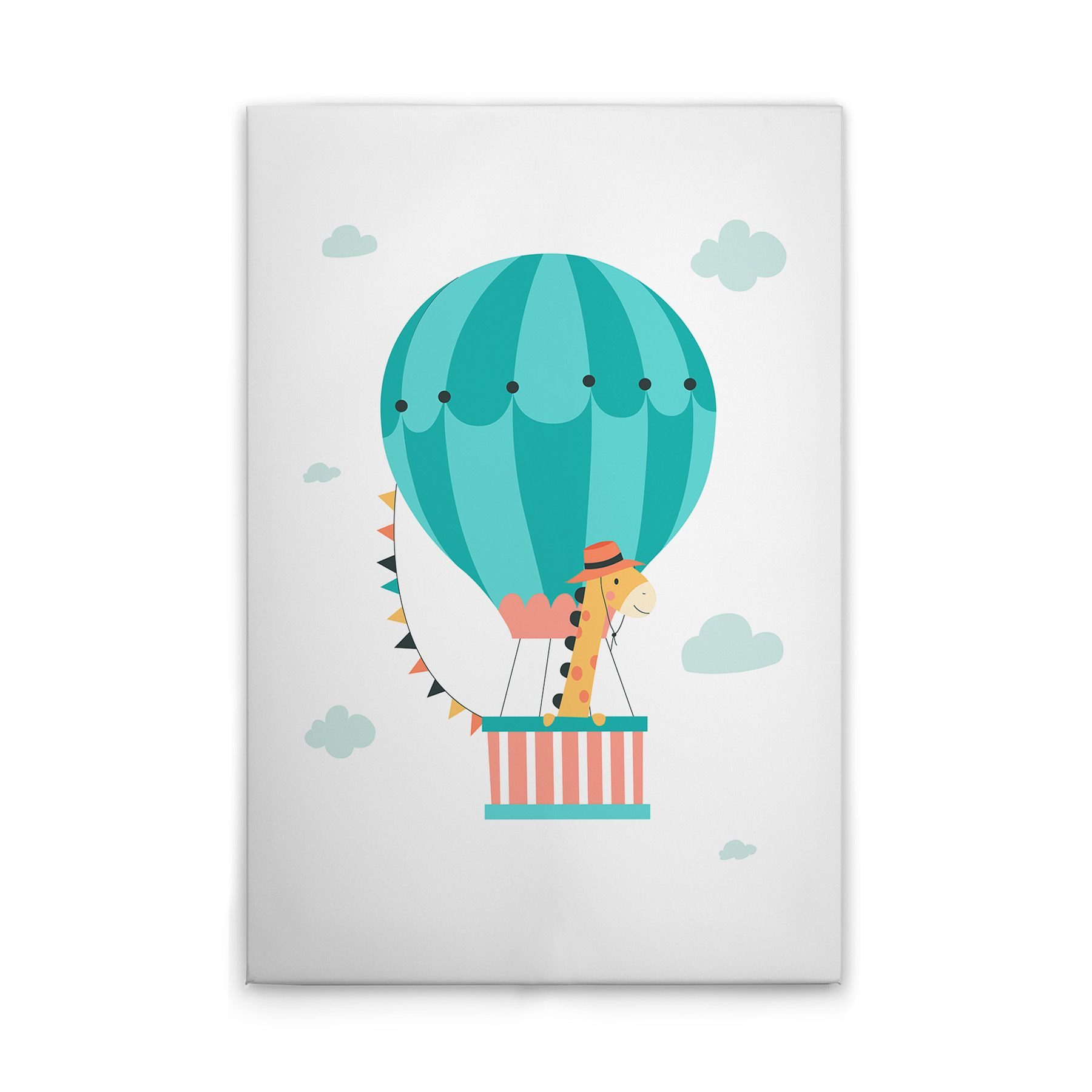 Tadessi Leinwandbild Leinwandbild Heißluftballon Kinderzimmer Giraffe M1-No.51433, Keilrah, Tiere
