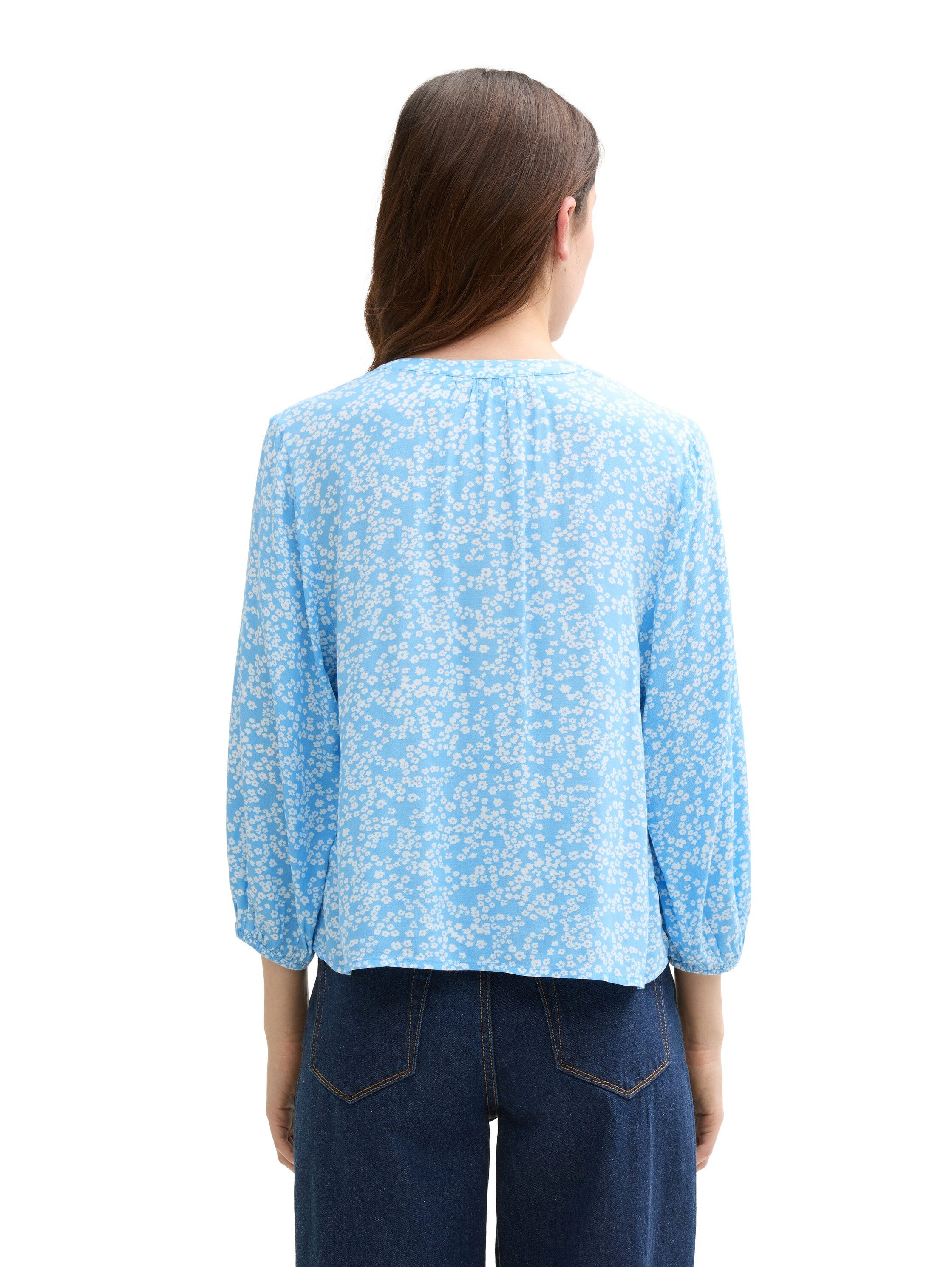 TOM TAILOR Denim Klassische Bluse mit All-Over Print günstig online kaufen