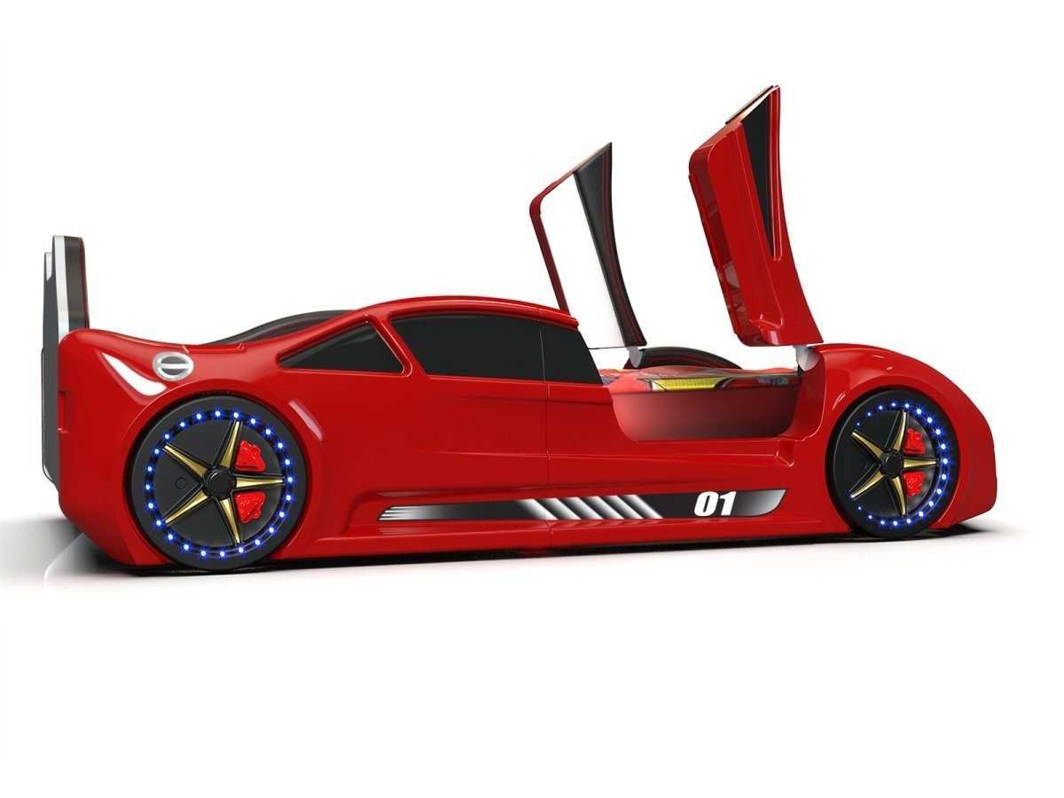 Aktürk Autobett Kinderbett Autobett Lambo Model mit Flügeltüren, Beleuchtun günstig online kaufen