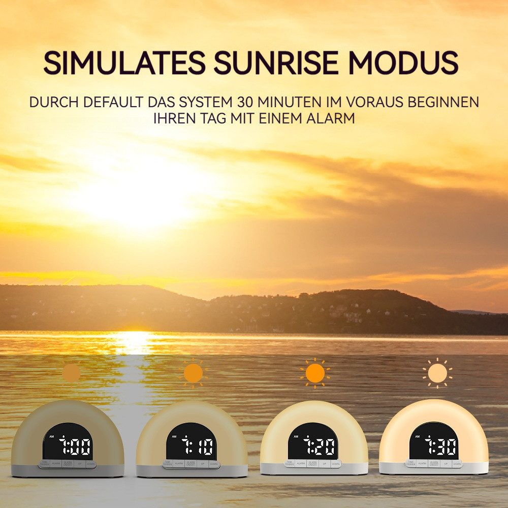 BlingBin Tageslichtwecker Lichtwecker Sonnenaufgang Sonnenuntergang Simulat günstig online kaufen