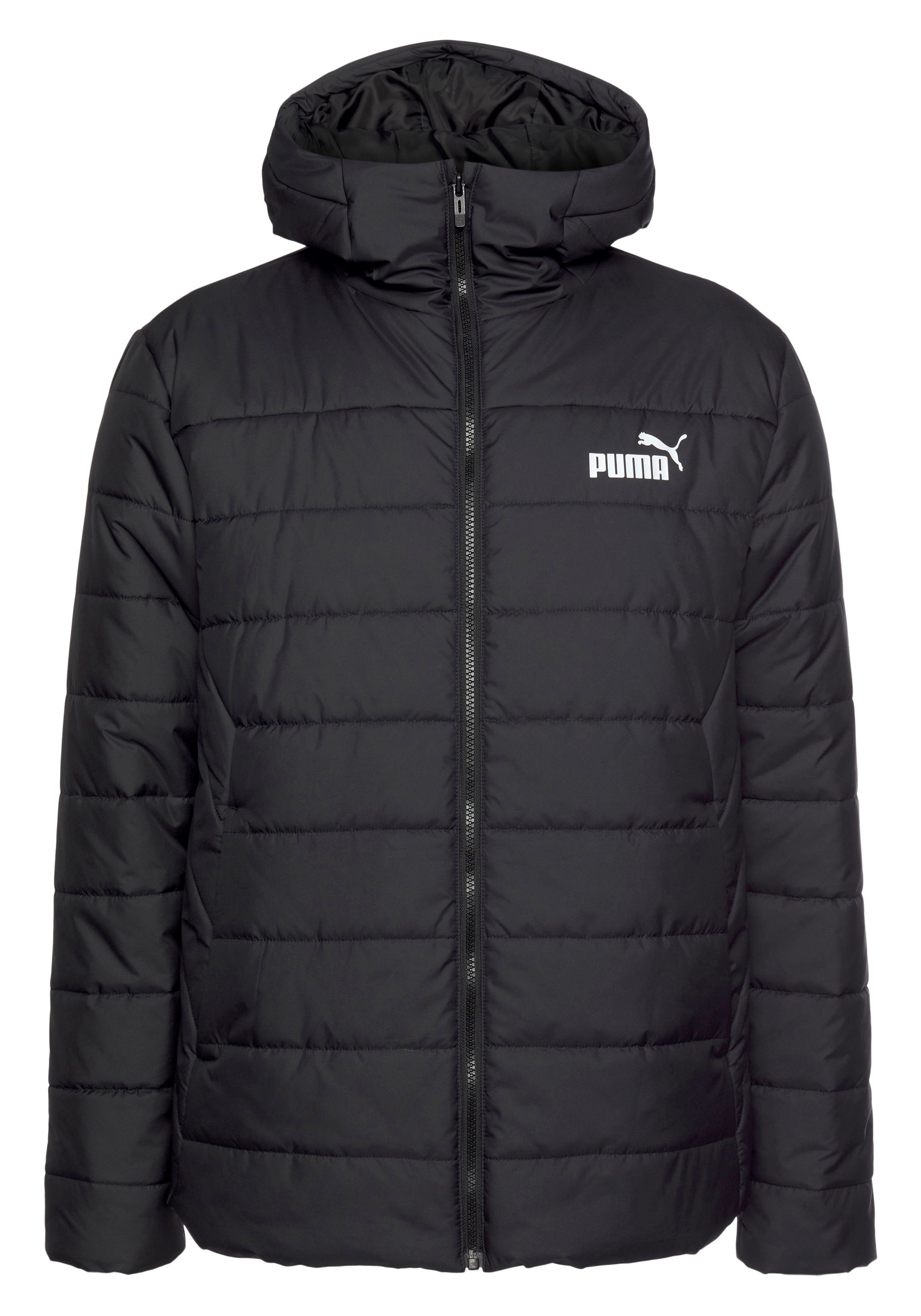 PUMA Winterjacke ESS Black Puma JACKET HOODED PADDED