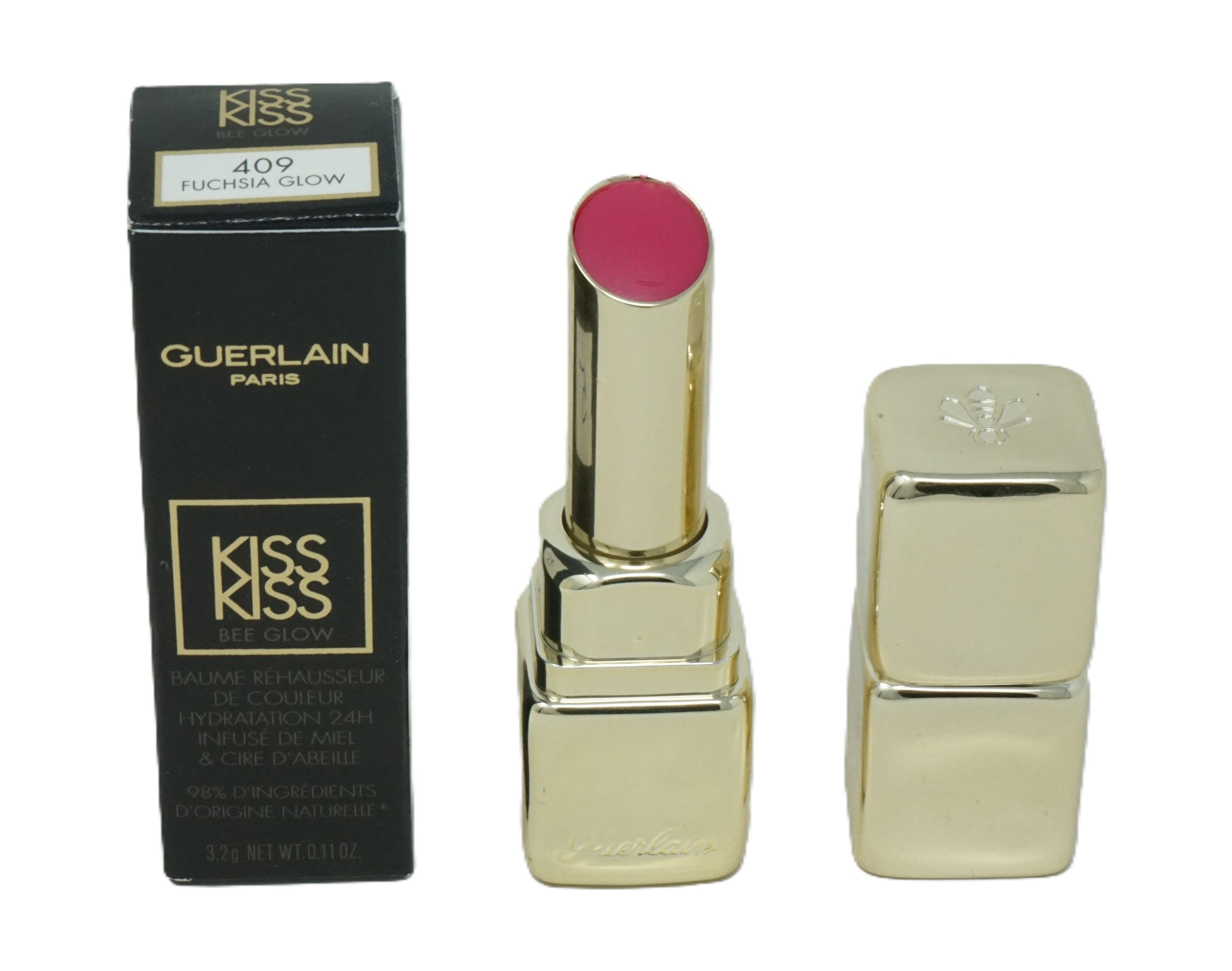 GUERLAIN Lippenstift Guerlain Kiss Kiss Shine Bloom Lippenstift 409 Fuchsia Glow 3,2g