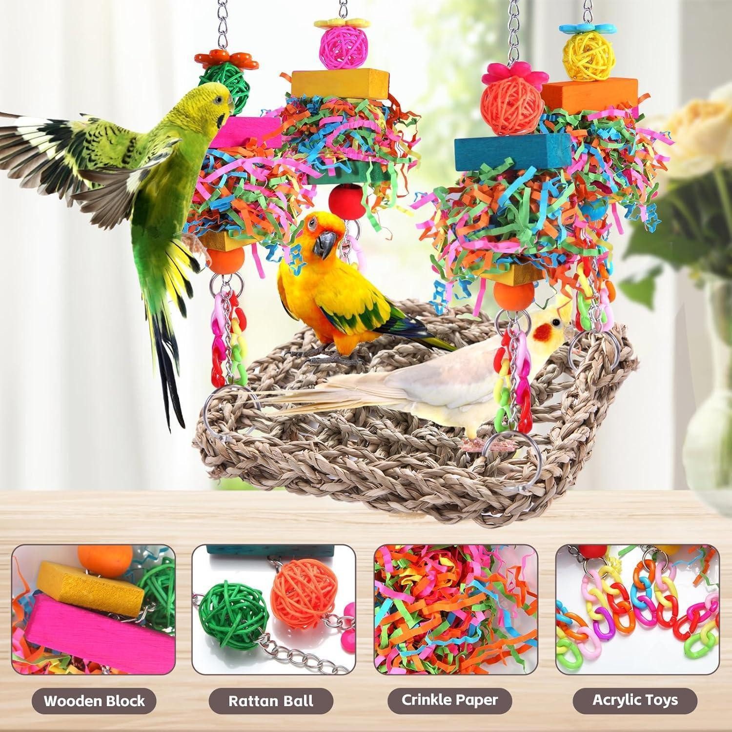 LuxusKollektion Vogelkäfig Vogelspielzeug Seegras Hängematte Barsch Schauke günstig online kaufen