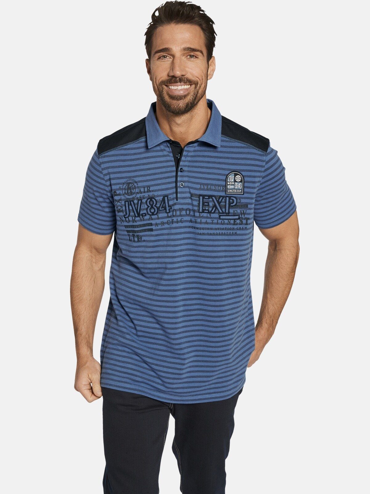 Jan Vanderstorm Poloshirt KUIBERT mit Färbung günstig online kaufen
