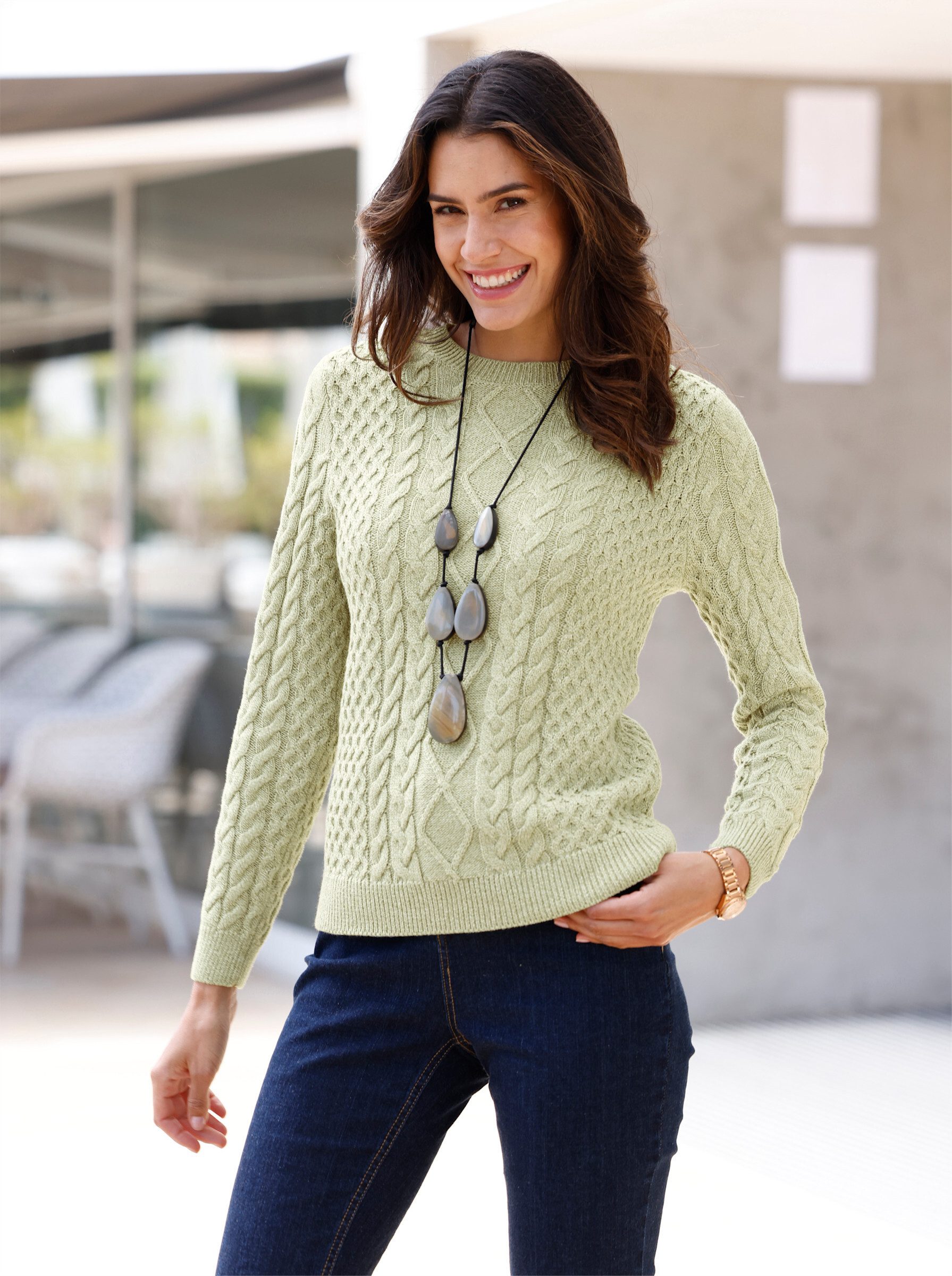 Strickpullover Strickpullover Langarm