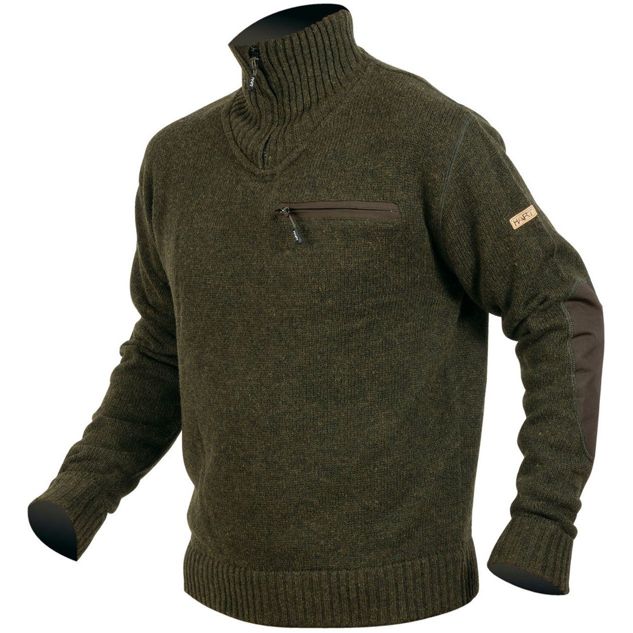 Hart Troyer Warmer Troyerpullover "Québec" oliv/grün Herren Jagdtroyer von Oefele