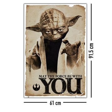 Star Wars Poster Star Wars Poster Yoda May the Force be with You 61 x 91,5 cm