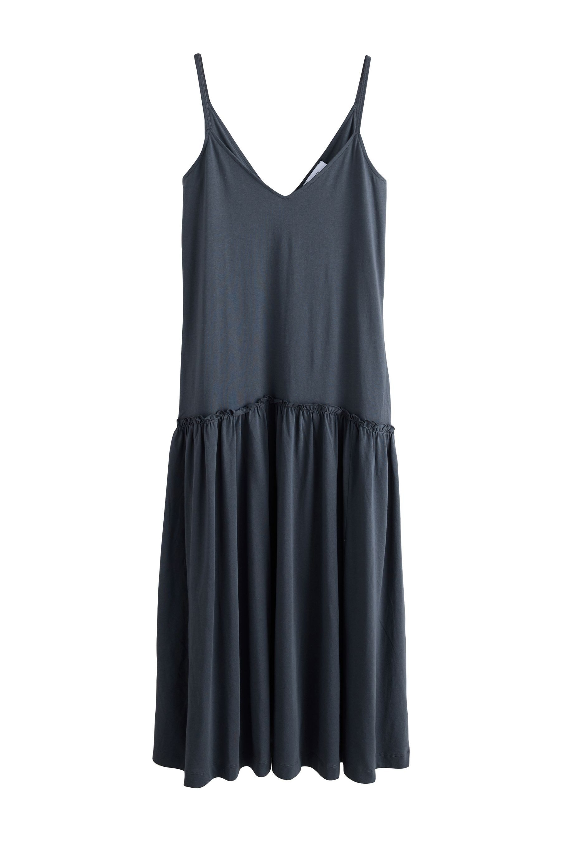 Jerseykleid Jersey-Kleid mit tief angesetzter Taille