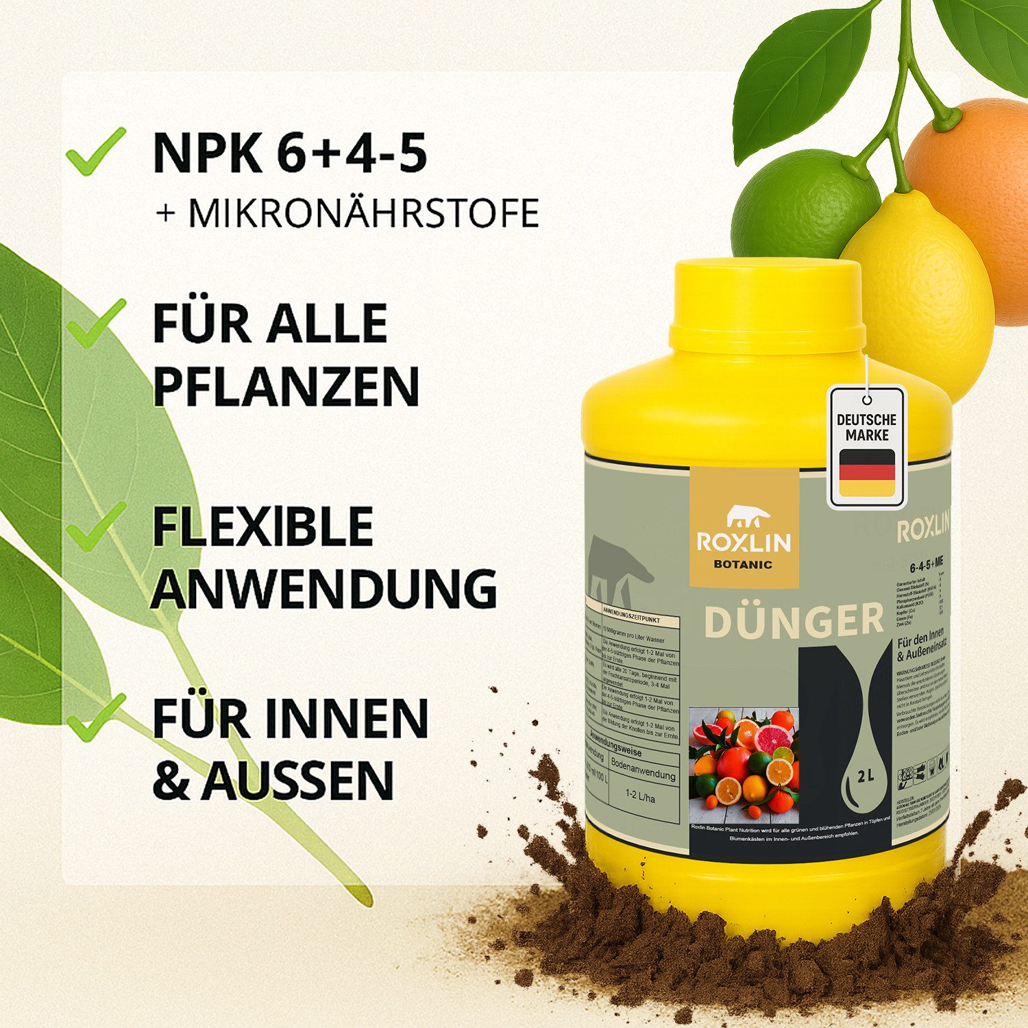 Roxlin Gartendünger Zitrusdünger Dünger 2L – günstig online kaufen