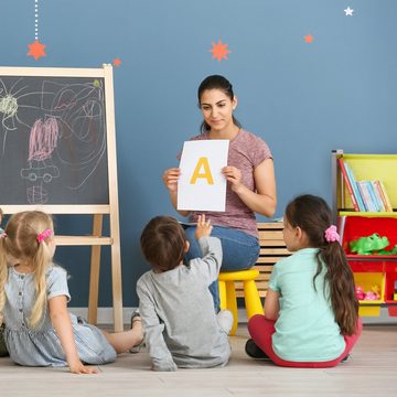 relaxdays Standregal Kinderregal mit Aufbewahrungsboxen