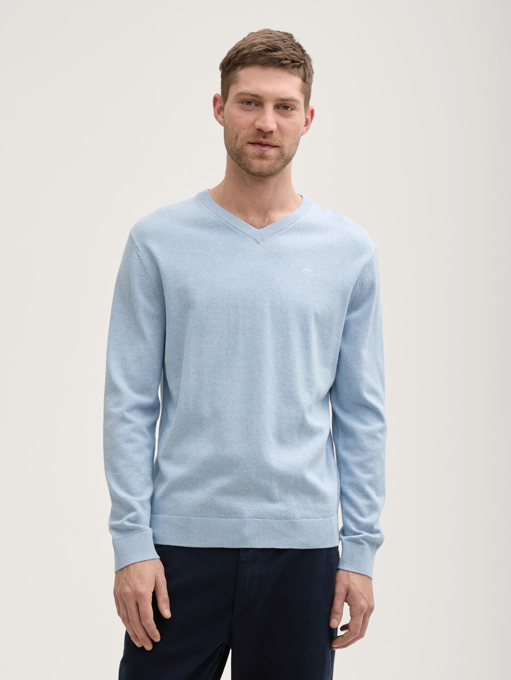 TOM TAILOR Strickpullover Strickpullover mit V-Ausschnitt günstig online kaufen