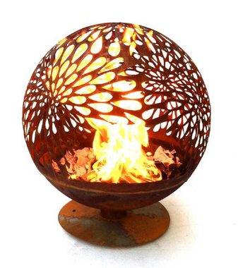 Jürgen Bocker - Gartenambiente Feuerstelle Feuerstelle Romantik 40-80 cm Gartenfeuer Terassenfeuer Cortenstahl