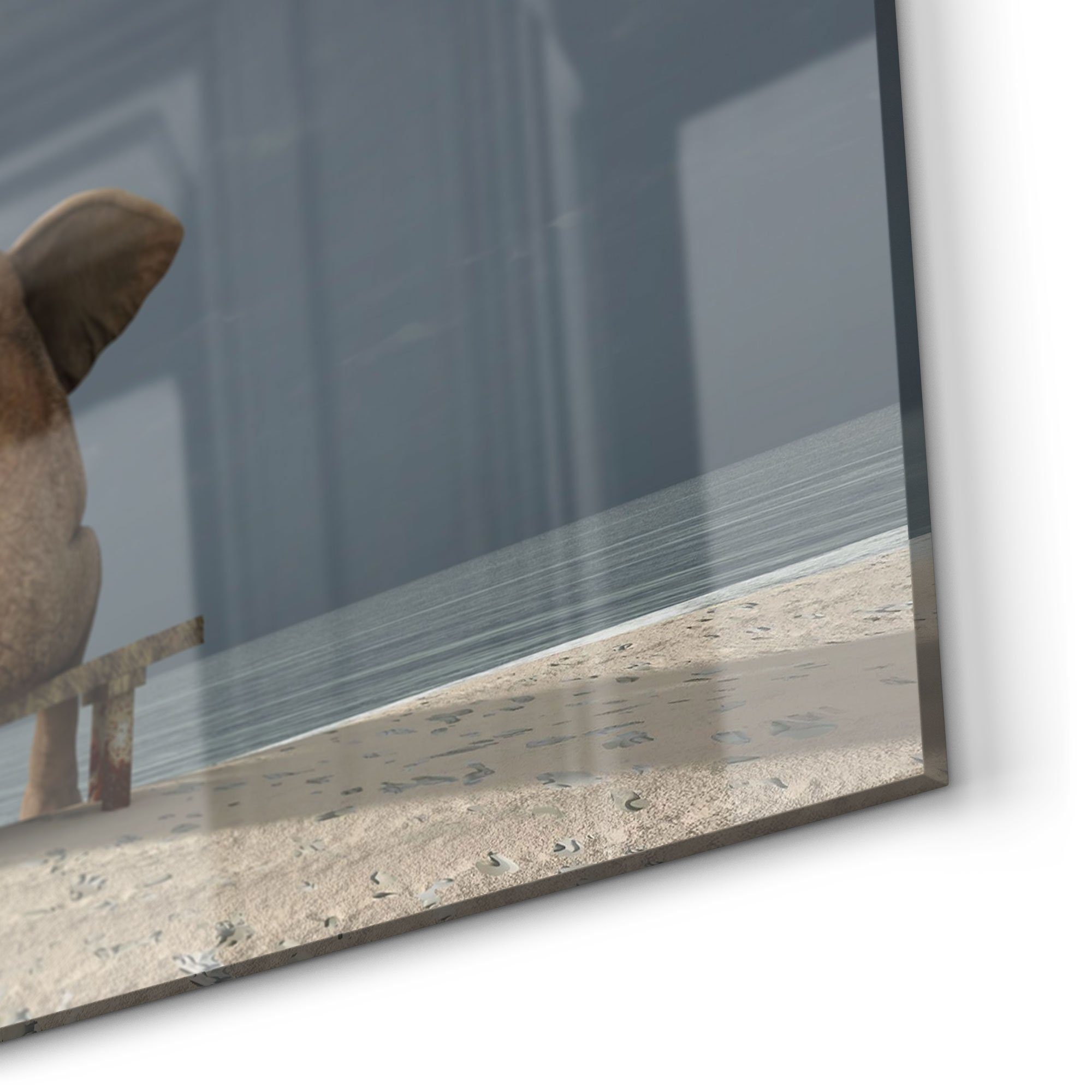 DEQORI Küchenrückwand am Glas Freunde 'Tierische Herdblende Badrückwand Spritzschutz Meer'