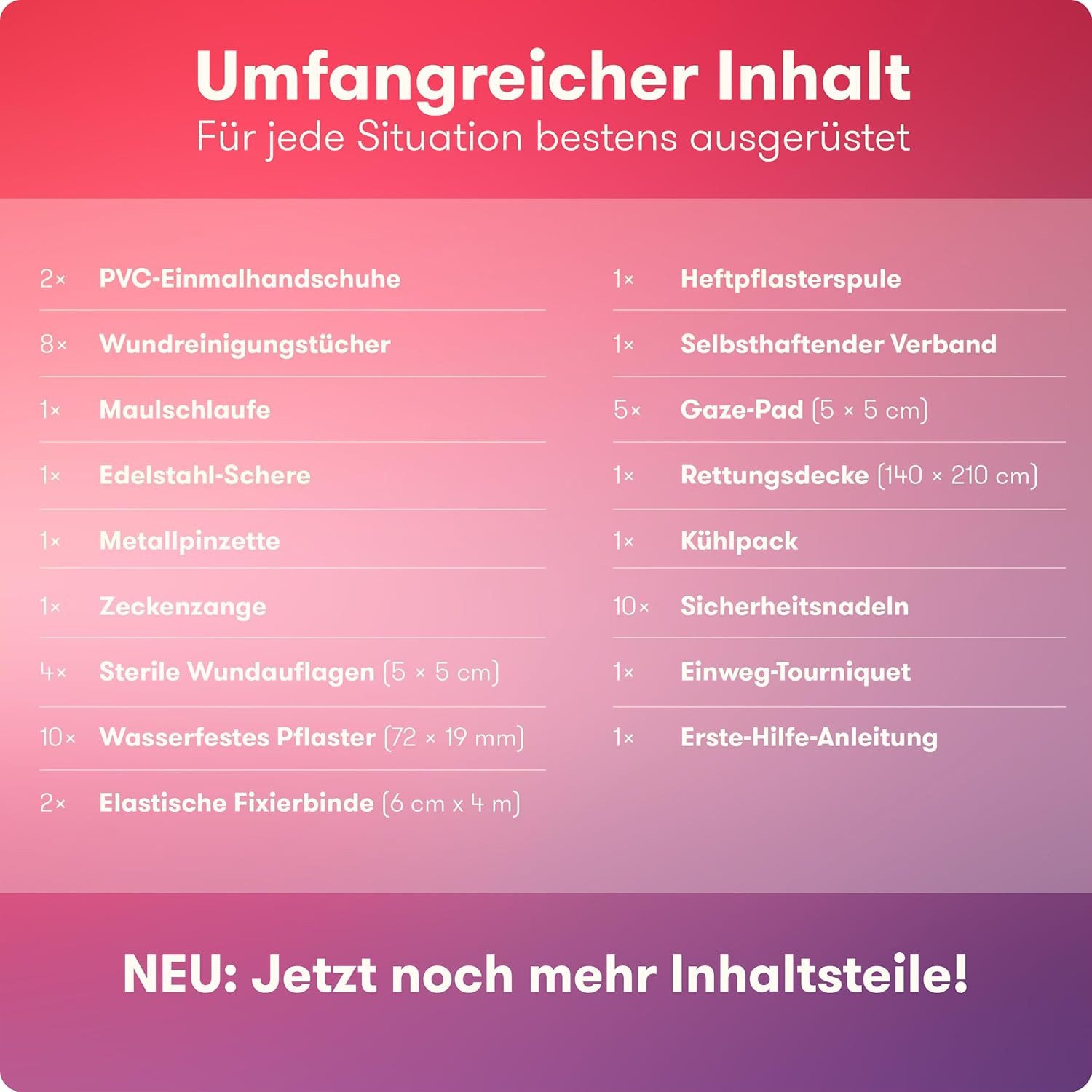 Purahelp Erste-Hilfe-Set Hund und Katze - Inkl. Zeckenzange, Pinzette, Tourniquet etc., (51 St), Hunde Erste Hilfe Set Erste Hilfe Hund Hundeapotheke