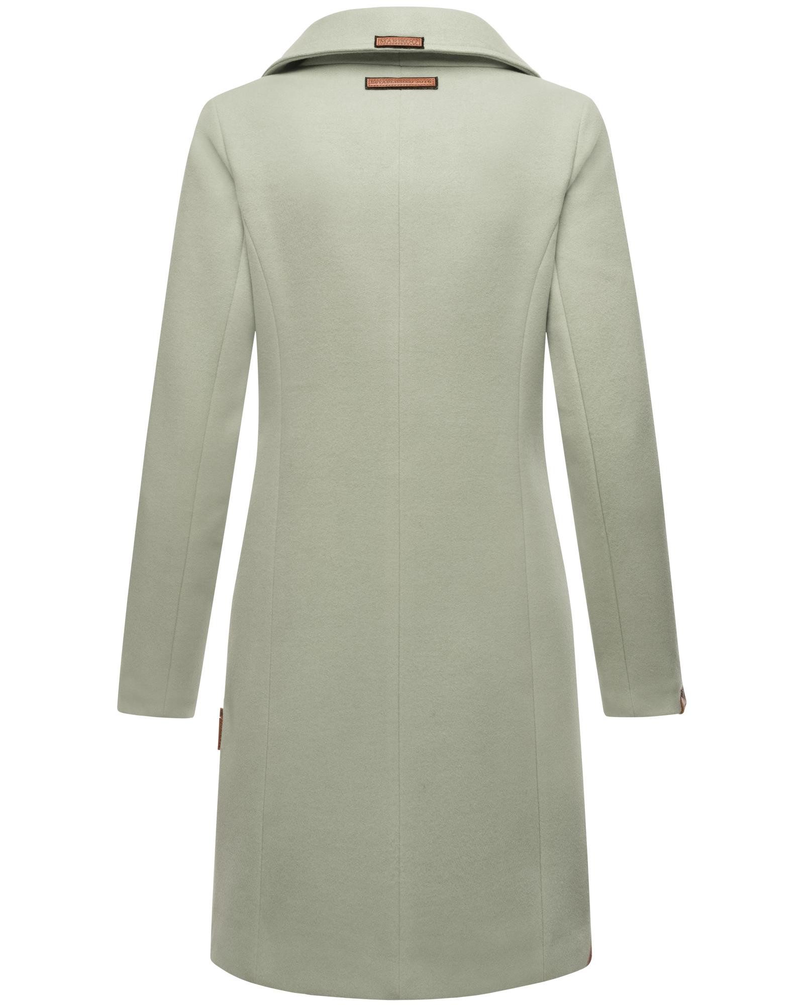 Marikoo Kurzmantel Nanakoo edler Damen Trenchcoat in Wollmantel-Optik