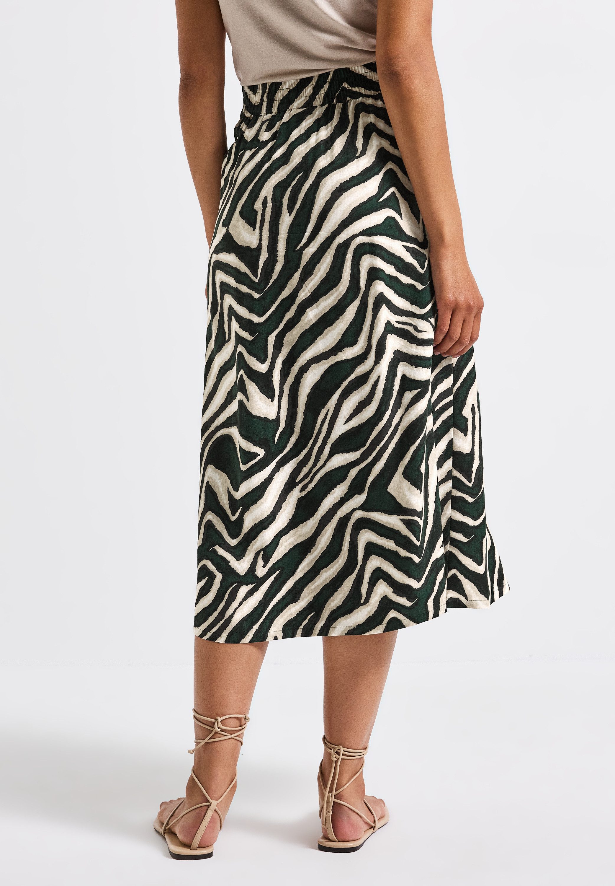STREET ONE Midirock mit Animal-Print günstig online kaufen