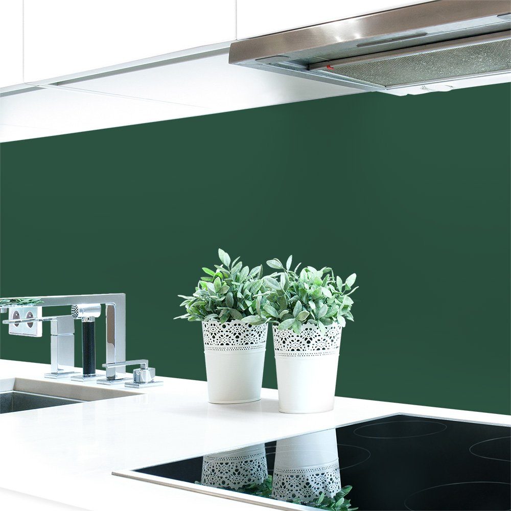 DRUCK-EXPERT Küchenrückwand Küchenrückwand Grüntöne 2 Unifarben Premium Hart-PVC 0,4 mm selbstklebend Chromoxidgrün ~ RAL 6020