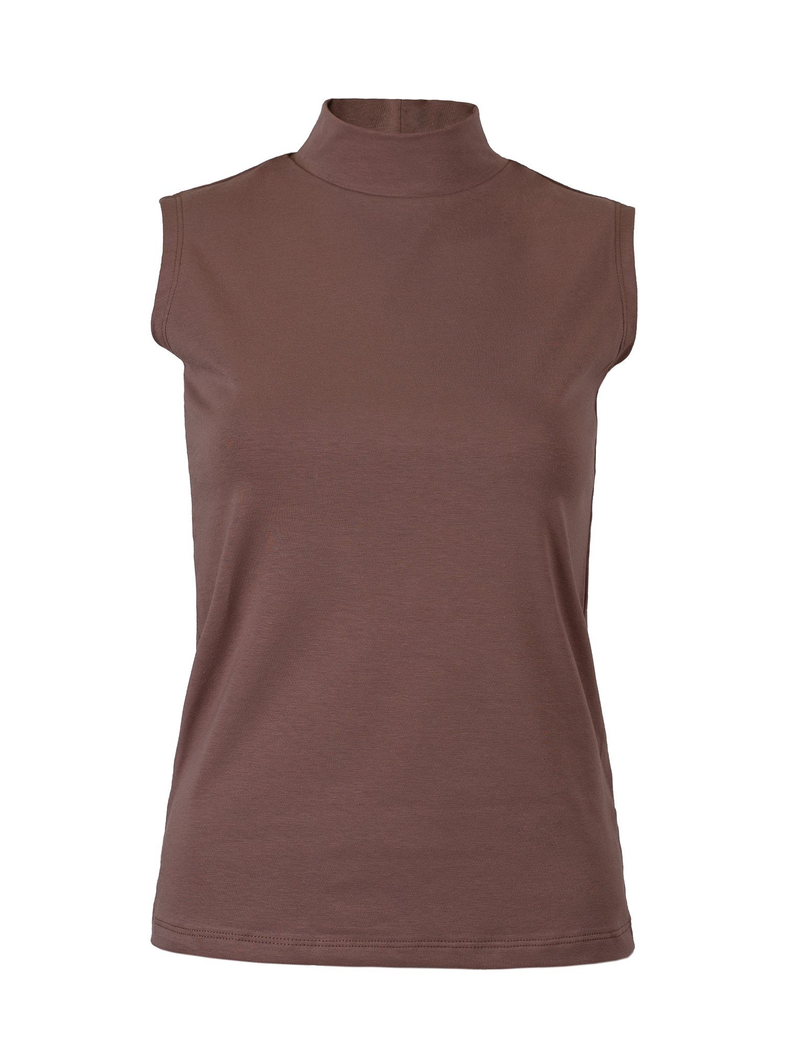 Evoni T-Shirt Basic Shirt ärmellos Halbkragen günstig online kaufen