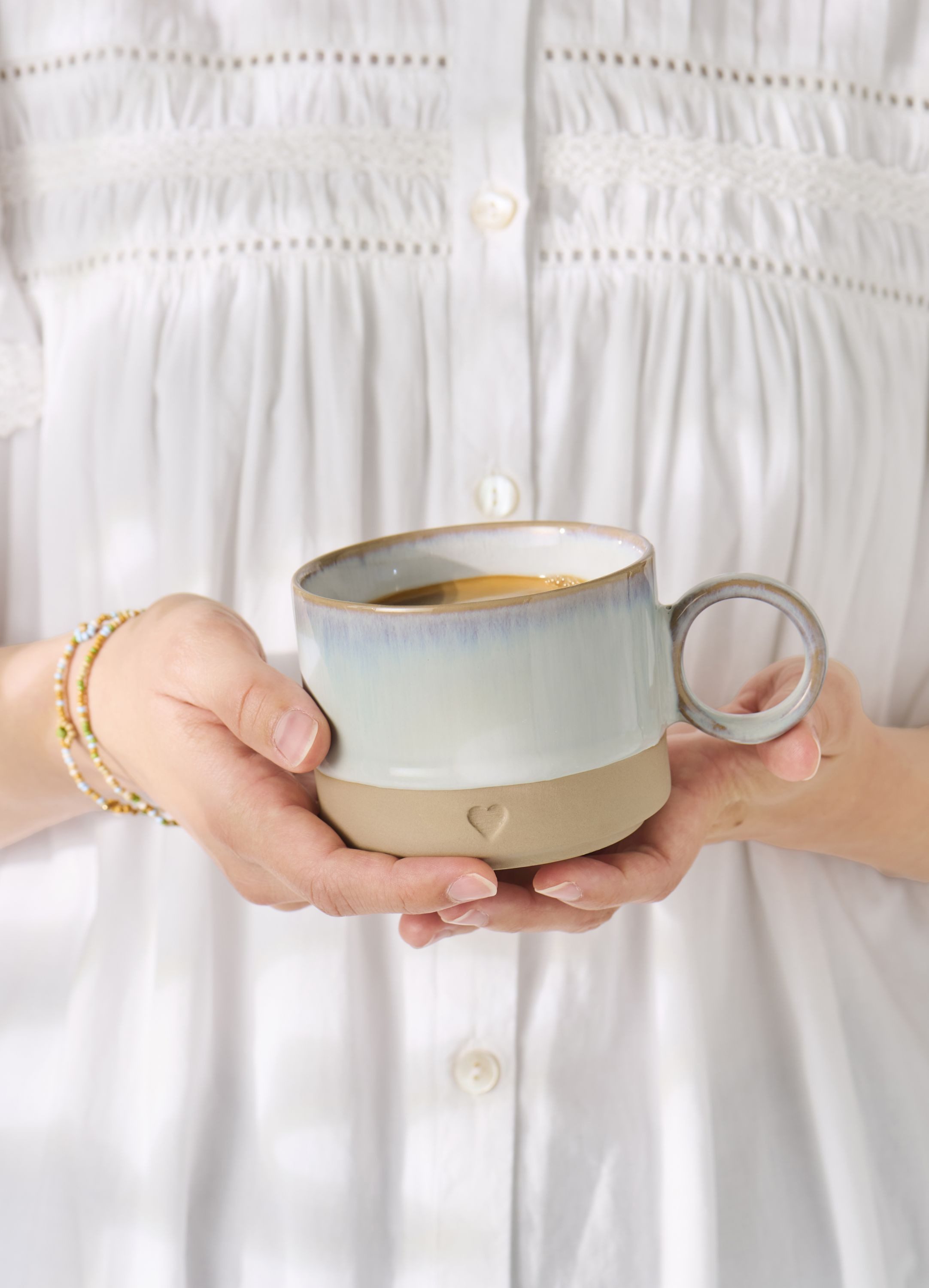 Ib Laursen Tasse Farbauswahl - Ib Laursen Tasse Kaffeetasse Steingut 290ml mit Herz, Steingut