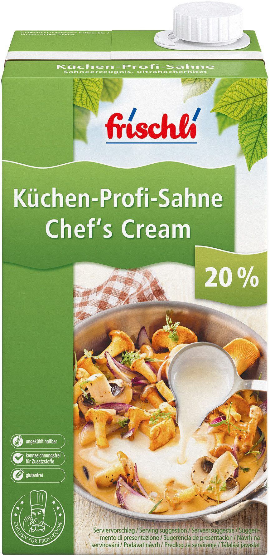 frischli Milch, Frischli Küchensahne Rahm optimal für Saucen und Desserts 1000g