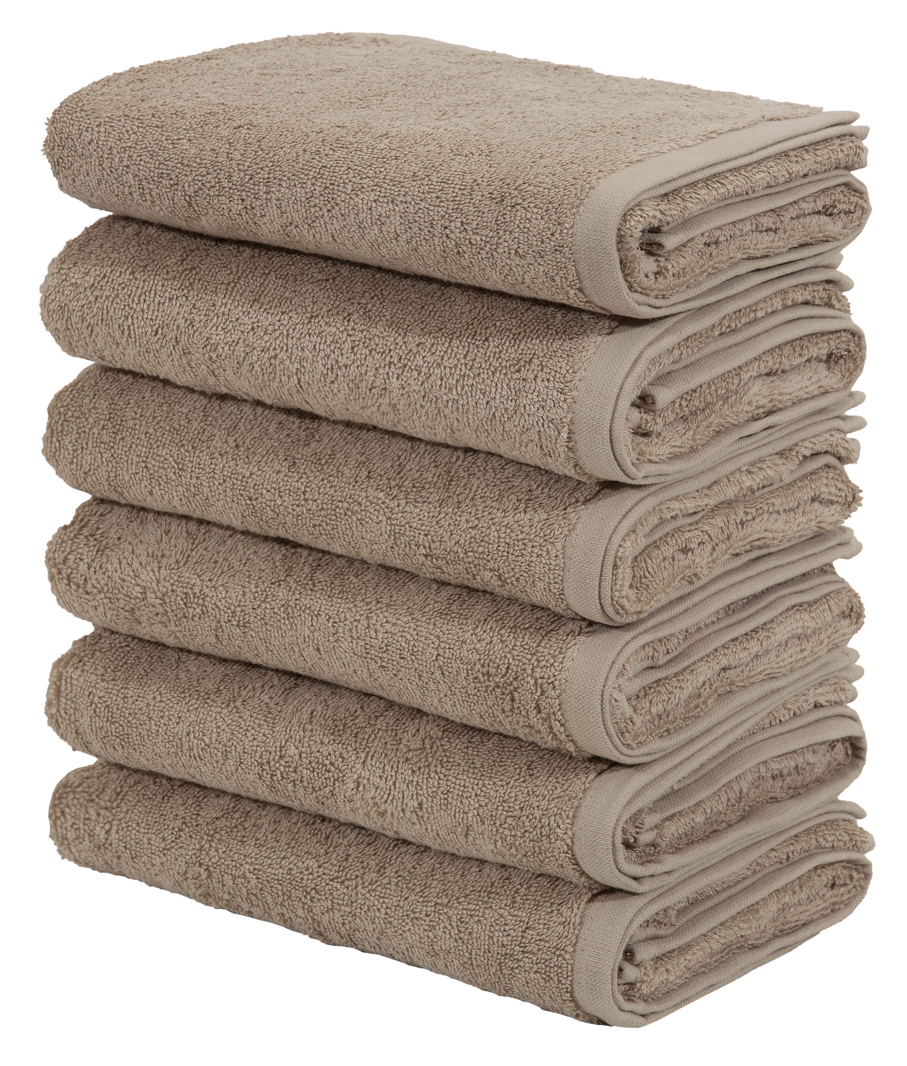 OTTO home Handtücher Handtuch Merida, als Set und Serie erhältlich, 6 Handtücher 50x100 cm, Frottier (Set, 6-St), kuschelig weich, einfarbig, 100% Baumwolle